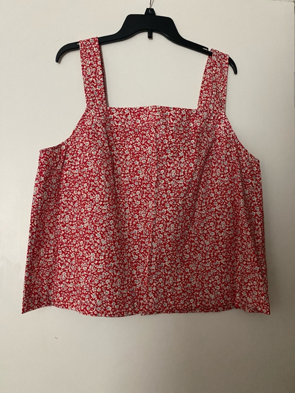 torrid Red Floral Square-Neck Tank with Wide Straps
